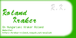 roland kraker business card